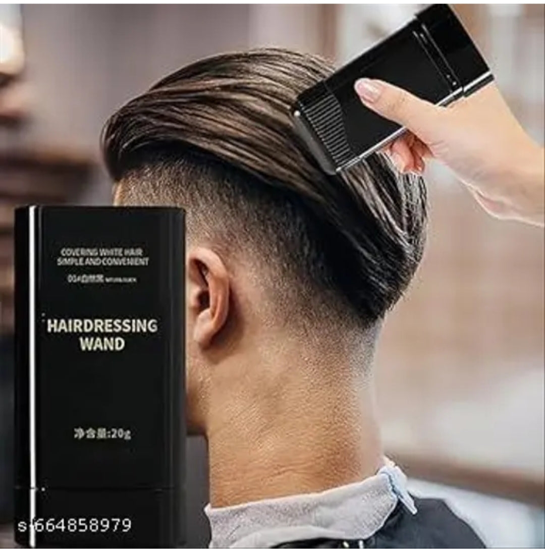 1Pc Hair Color Stick for White Hair Coverage | Natural Black Hairdressing Wand | Waterproof and Sweat-Proof Hair Dye Comb for Gray Hair Coverage (20 Gram)